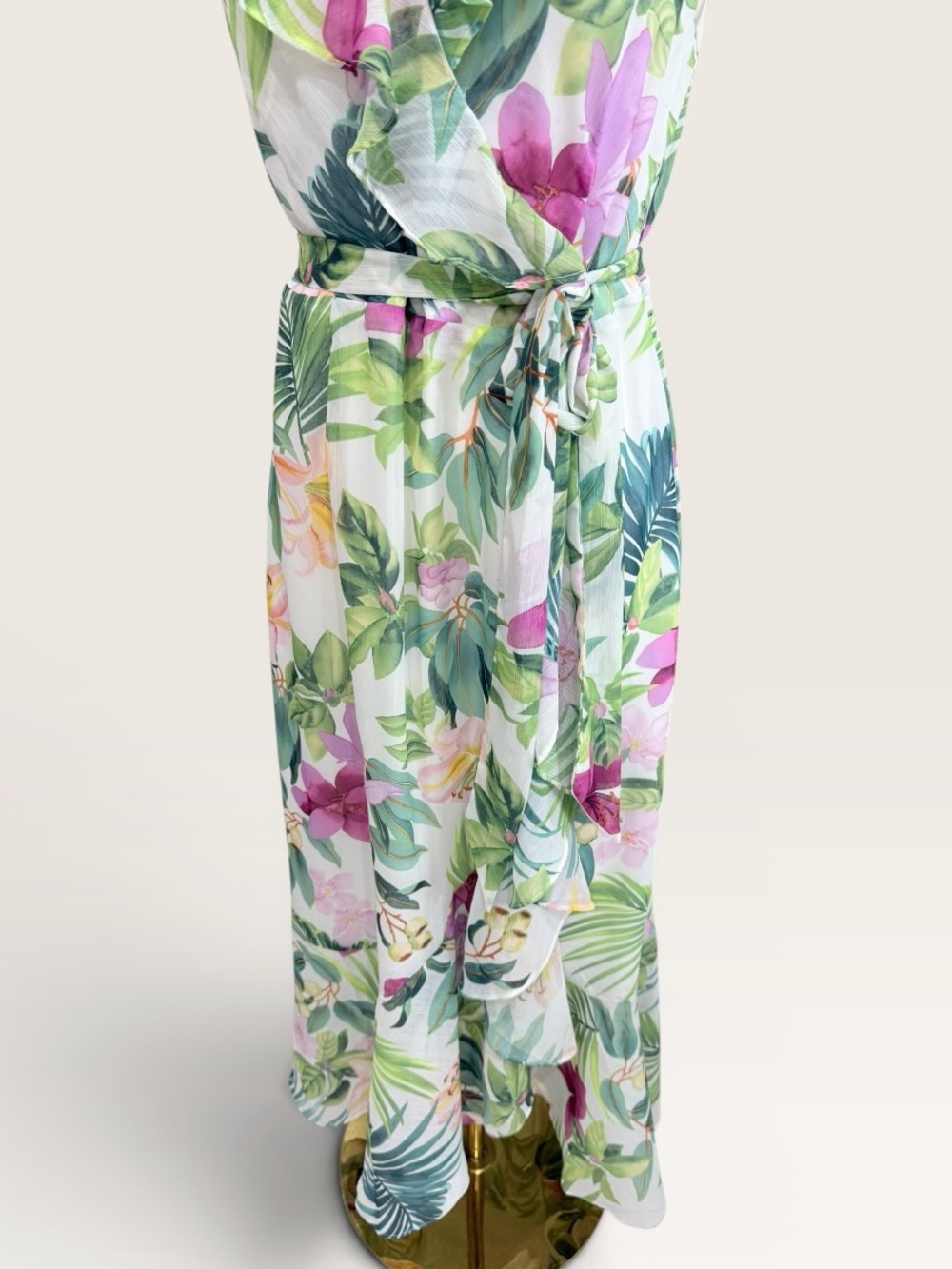 Tommy Bahama XS Tropical Bliss Printed Sleeveless Belted Dress White Multi NWT - Picture 5 of 15